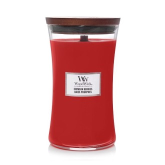 WoodWick Crimson Berries świeca zapachowa z drewnianym knotem 609,5 g