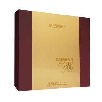 Al Haramain Amber Oud Gold Edition zestaw upominkowy unisex perfumowana woda perfumowana 75 ml + perfumowana woda toaletowa 30 ml + deospray 200 ml