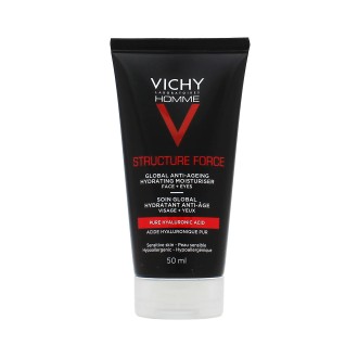Vichy Homme Structure Force Anti-Aging Moisturizer ujędrniający krem przeciwzmarszczkowy z kwasem hialuronowym dla mężczyzn 50 ml