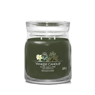 Yankee Candle Silver Sage & Pine świeca sygnatura średnia 368 g
