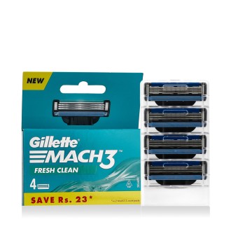 Gillette Mach 3 wymienne ostrza do golenia Fresh Clean 4 szt.