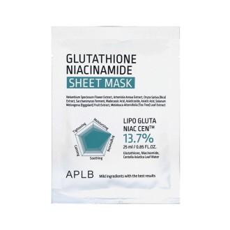 APLB Glutathione Niacinamide Sheet Mask Maska nawilżająco-rozjaśniająca 25 ml