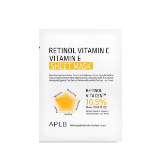 APLB Retinol Vitamin C Vitamin E Sheet Mask przeciwstarzeniowa maseczka nawilżająca 25 ml