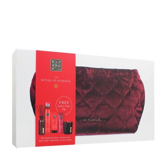 Rituals The Ritual of Ayurveda zestaw upominkowy żel pod prysznic 200 ml + krem do ciała 150 ml + balsam do rąk 70 ml + sztyft zapachowy 70 ml + świeca zapachowa 140 g