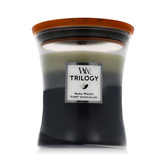 WoodWick Trilogy Medium Hourglass Candles świeczka zapachowa Warm Woods 275 g
